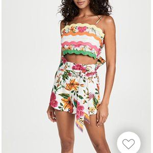 SET: FARM Rio Toucans Garden Wrap Top + Toucans Garden Paperbag Shorts